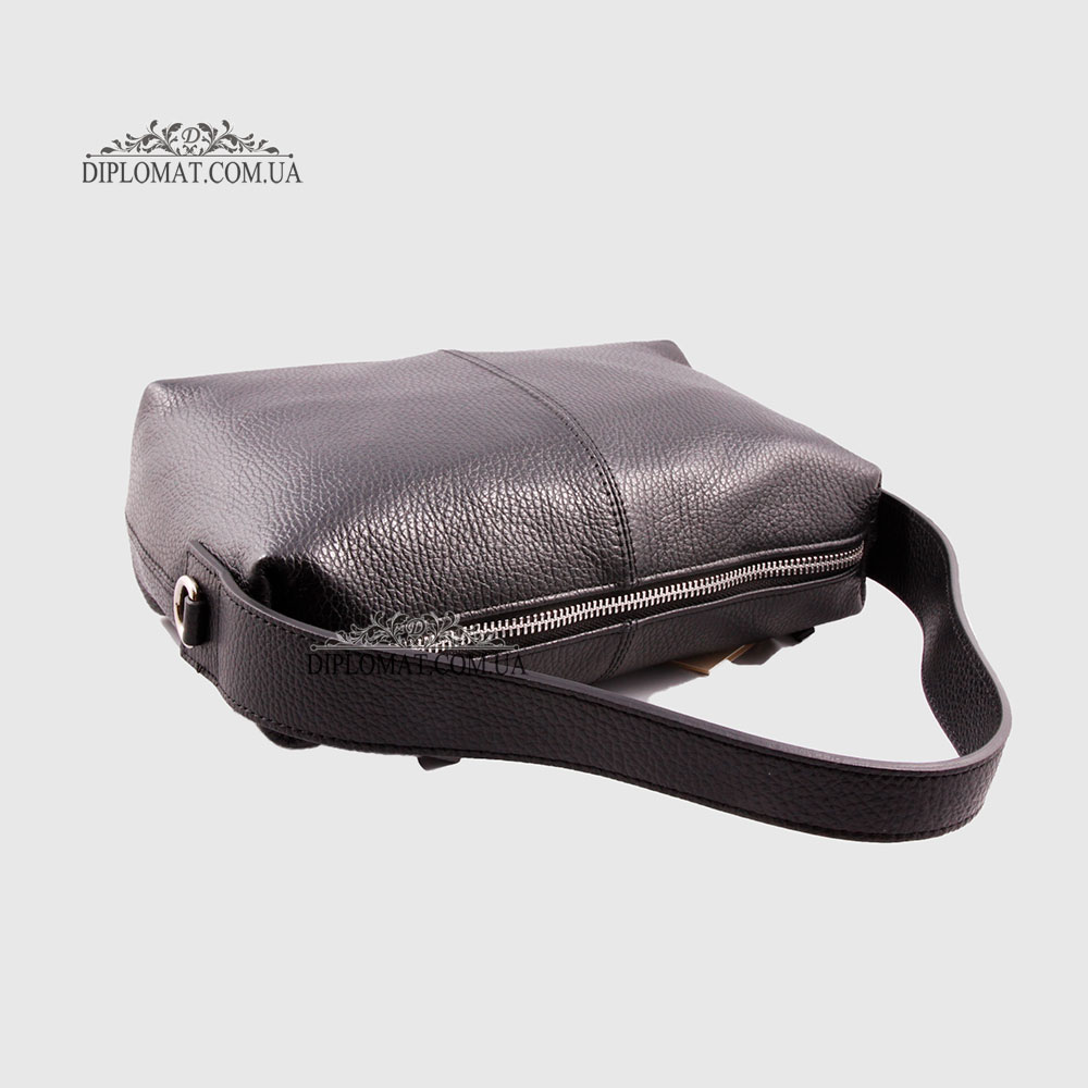 Сумка Женская Кожаная EMANUELA FERRETTI 85532  BLACK floater Черный