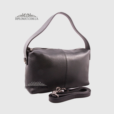 Сумка Женская Кожаная EMANUELA FERRETTI 85532  BLACK floater Черный