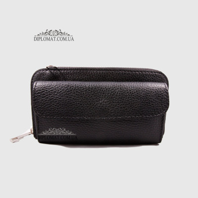 Кошелек-Клатч Под телефон EMANUELA FERRETTI 010721_2  На молнии С Ремнем через плечо BLACK floater Черный