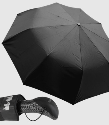 Зонт Полуавтомат Три Слона 34071 эргономичная ручка, 9 спиц Polyester BLACK