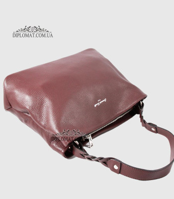 Сумка Женская EMANUELA FERRETTI 560093 Кожаная на плечоBORDO floater