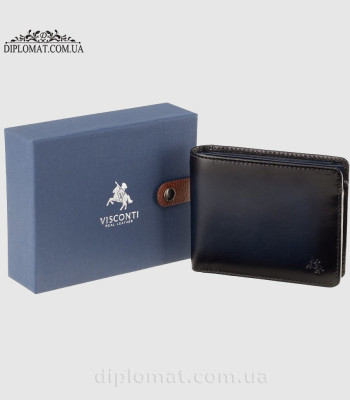 Портмоне мужские VISCONTI AT60 Arthur Без застежки С монетницей Burnish Blue