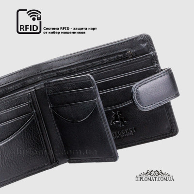 Портмоне мужское VISCONTI HT9 Sloan  Black Черный  Черный