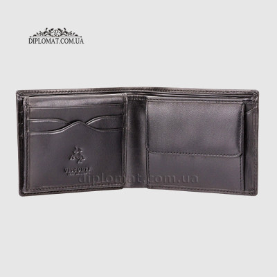 Портмоне мужские VISCONTI MZ4 Lazio  Italian Black Черный  Черный