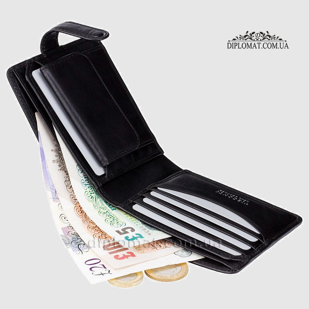 Портмоне мужские VISCONTI TSC47 Riccardo  Black Черный  Черный
