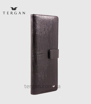 Визитница кожаная TERGAN 1514 для дисконтных карт и чужих визитокLazer Black