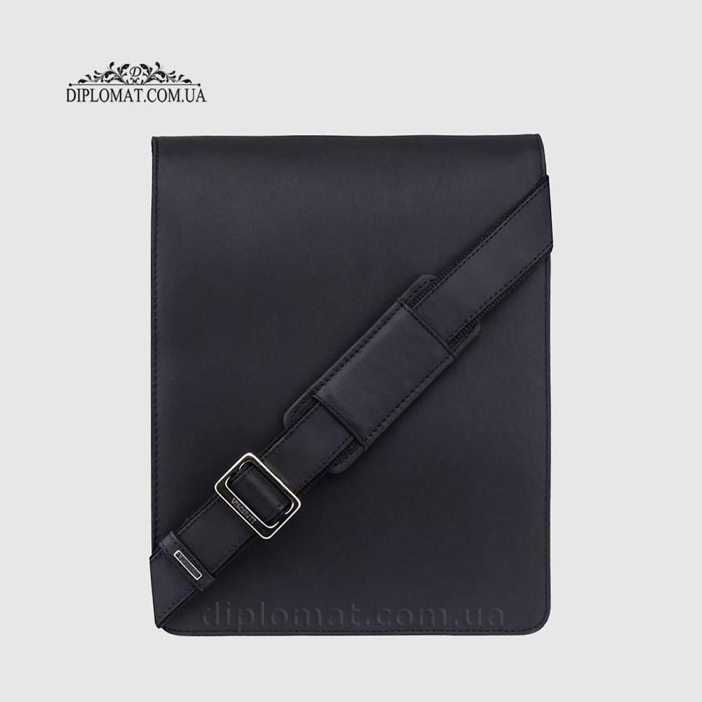 Сумка мужская из натуральной кожи с ремнем Через плечо VISCONTI 18410 Jasper Black Черная