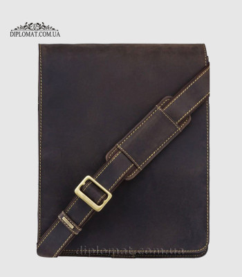 Сумка мужская Через плечо VISCONTI 18410 Jasper Кожаная Oil Brown Коричневый