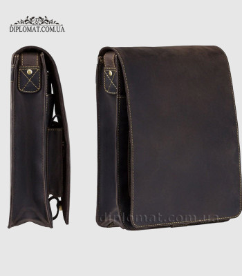 Сумка мужская Через плечо VISCONTI 18410 Jasper Кожаная Oil Brown Коричневый