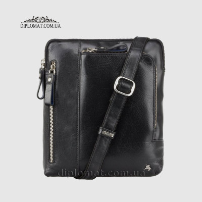 Сумка мужская Кожаная Через плечо VISCONTI ML20 Roy Black Черный