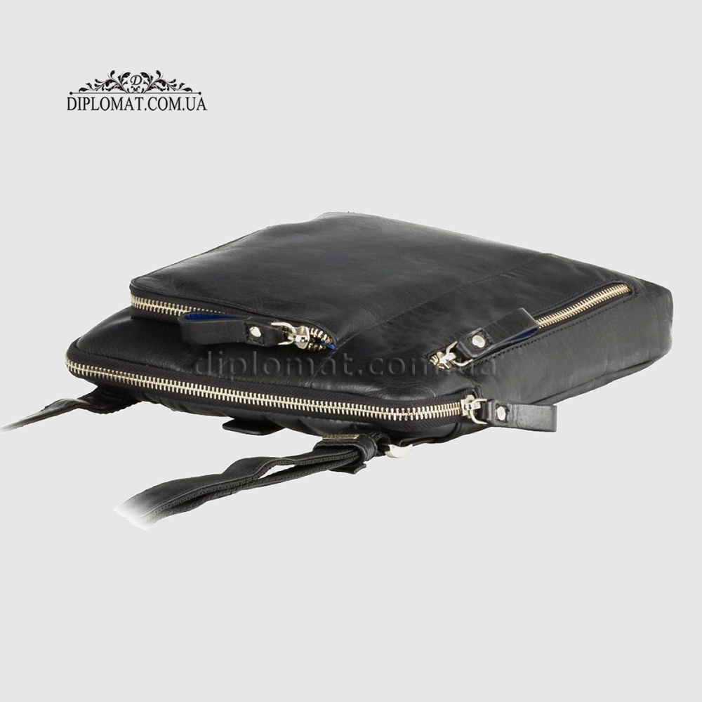 Сумка мужская Кожаная Через плечо VISCONTI ML20 Roy Black Черный