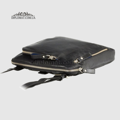 Сумка мужская Кожаная Через плечо VISCONTI ML20 Roy Black Черный