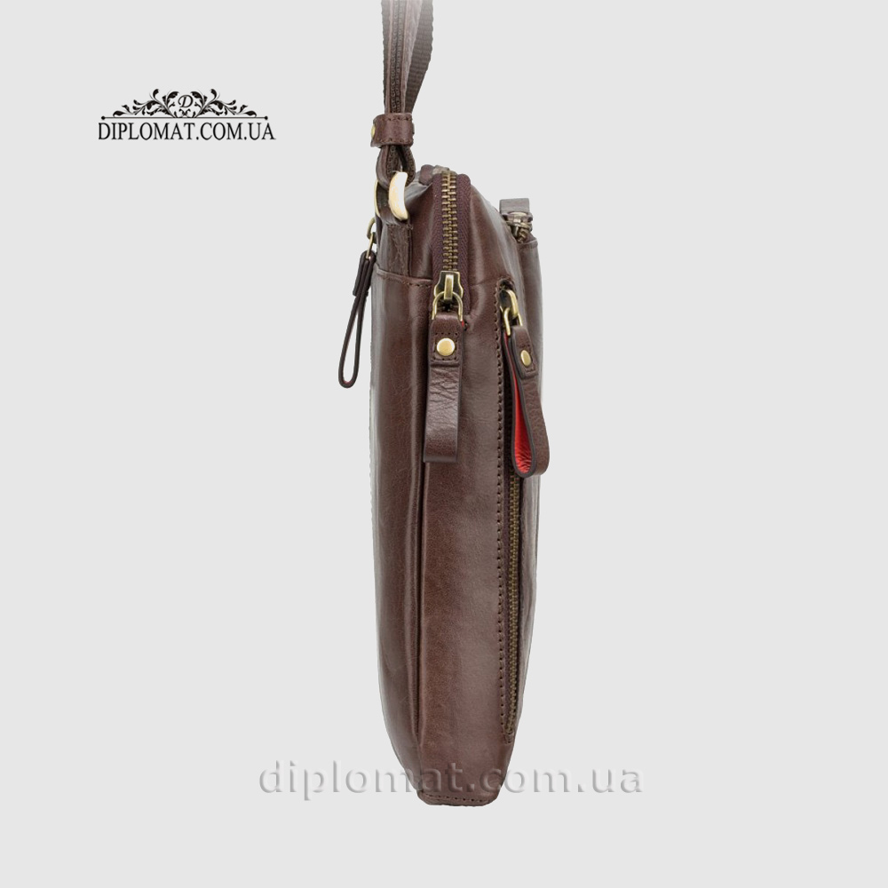 Сумка мужская кожаная Через плечо VISCONTI ML20 Roy Brown Коричневый