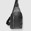 Сумка-Слинг Рюкзак через одно плечо кожаный мужской VIRGINIA CONTI 02091 Black Floater