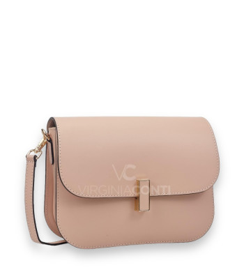 Сумка кожаная кросс боди VIRGINIA CONTI 8894 Semi Aniline NUDE