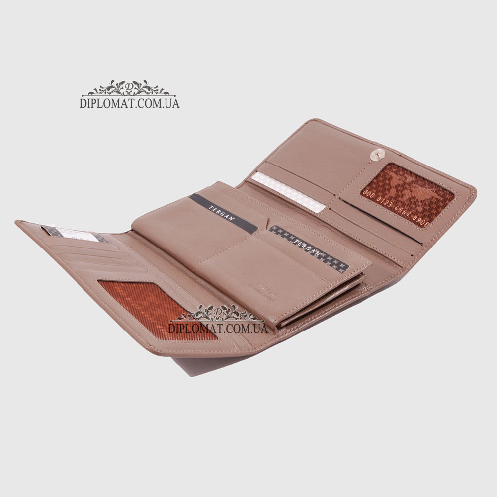 Кошелек женский из натуральной кожи TERGAN 5701  KUM ARSEL Кофе с молоком