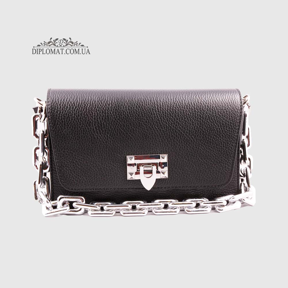 Сумка Женская Кожаная EMANUELA FERRETTI 85510  BLACK floater Черный
