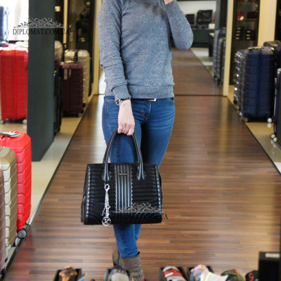 Сумка Женская Кожаная TERGAN 79339  SIYAH METIS Черный Черный