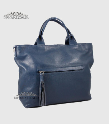 Сумка Женская Кожаная handbags BELLINI Colle V0041 BLUE floater