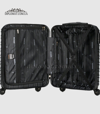 Чемодан средний WITTCHEN 56-3A-652 из пластика ABS на четырех колесах Plastc ABS 10 Black Черный