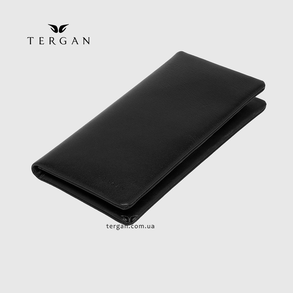 Портмоне для документов и денег TERGAN 1630 Кожаное С отделением для телефона  SIYAH NAPPA Черный