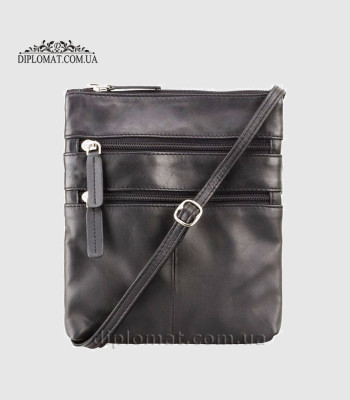 Сумка мужская Через плечо VISCONTI 18606 Slim Bag КожанаяBlack