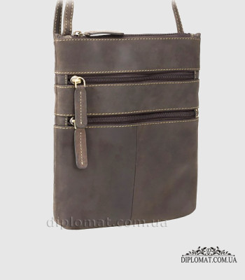 Сумка мужская Через плечо VISCONTI 18606 Slim Bag КожанаяOil Brown Коричневый