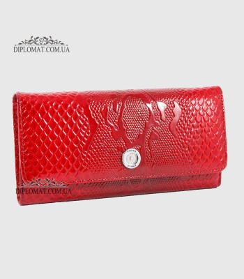 Кошелек женский кожаный на магните KARYA 1146 019 RED Lack