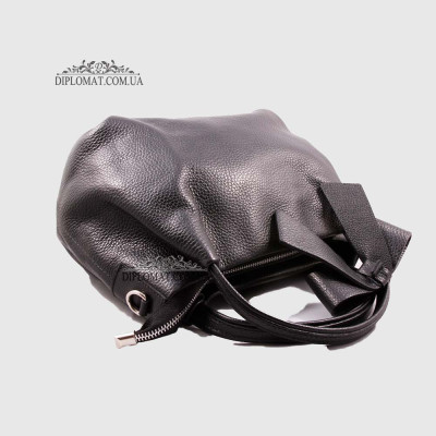 Сумка Женская Кожаная EMANUELA FERRETTI 481241  BLACK floater Черный