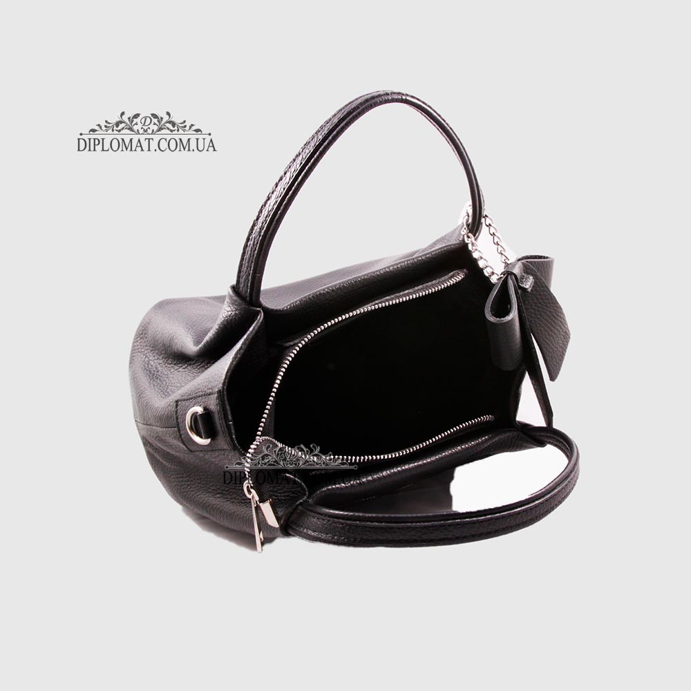 Сумка Женская Кожаная EMANUELA FERRETTI 481241  BLACK floater Черный