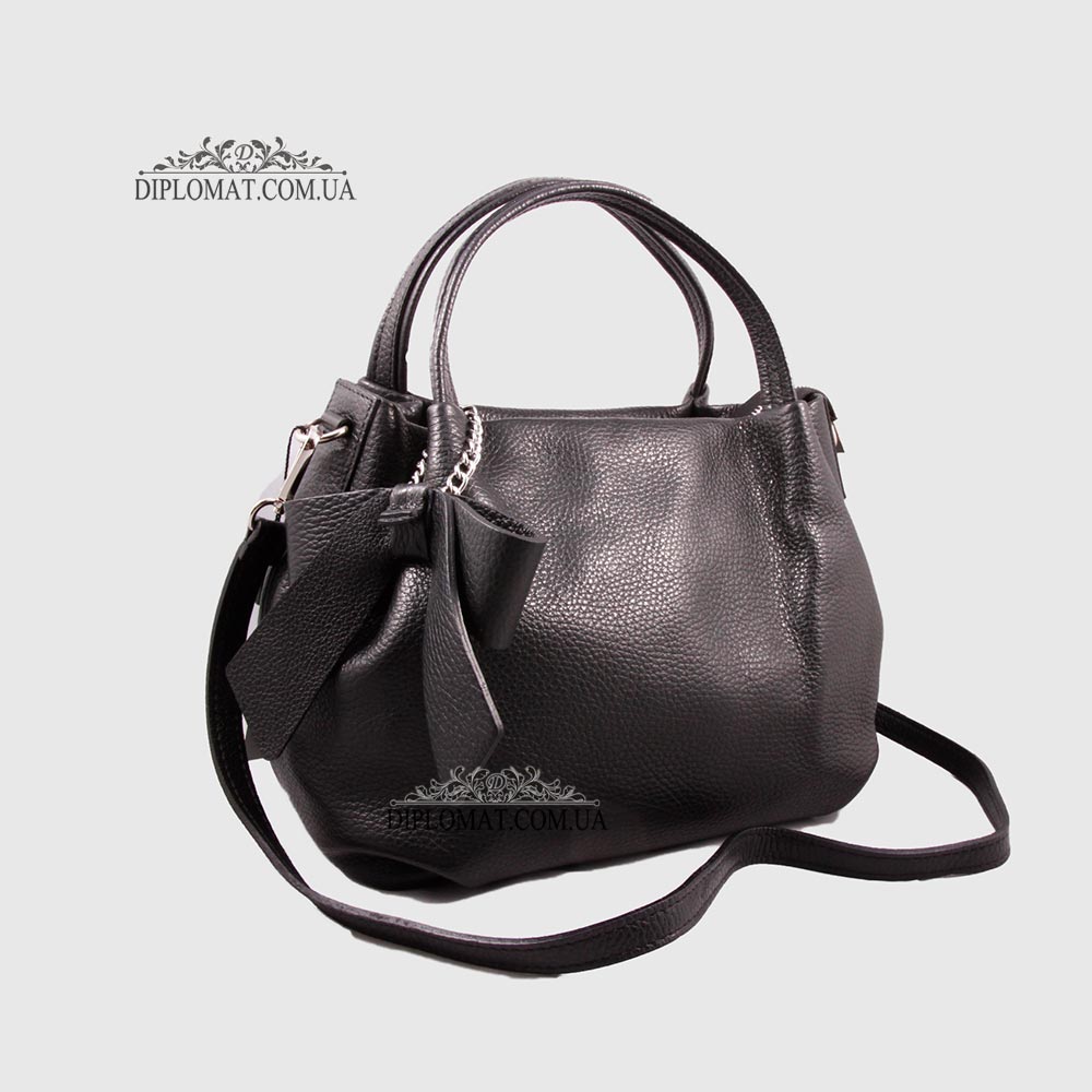 Сумка Женская Кожаная EMANUELA FERRETTI 481241  BLACK floater Черный