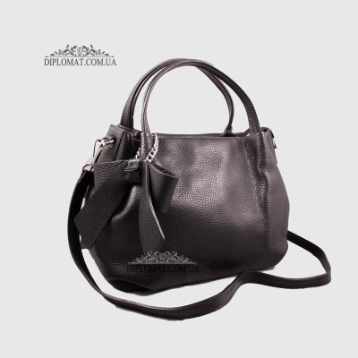 Сумка Женская Кожаная EMANUELA FERRETTI 481241  BLACK floater Черный