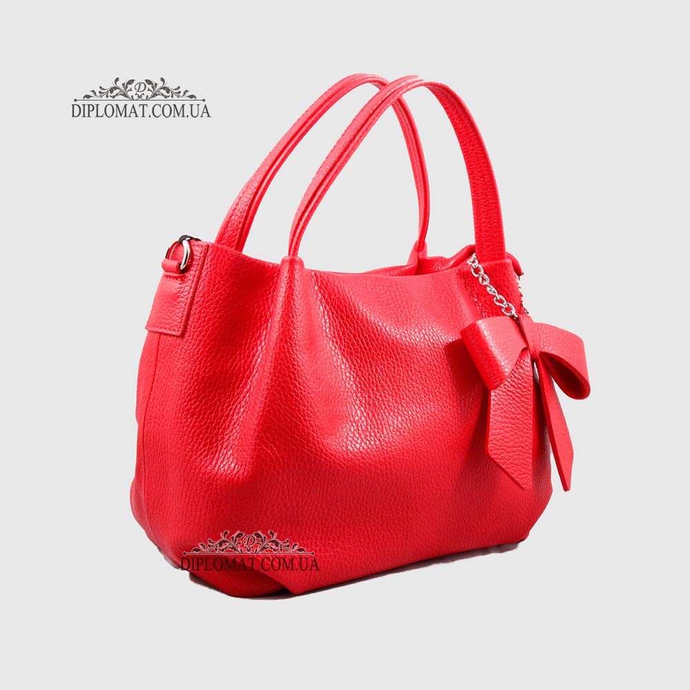 Сумка Женская Кожаная EMANUELA FERRETTI 481241  RED floater Красный/Розовый