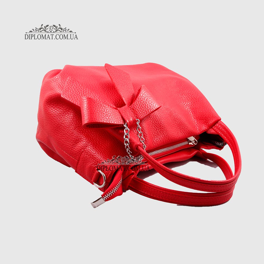 Сумка Женская Кожаная EMANUELA FERRETTI 481241  RED floater Красный/Розовый