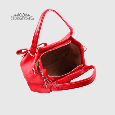 Сумка Женская Кожаная EMANUELA FERRETTI 481241  RED floater Красный/Розовый