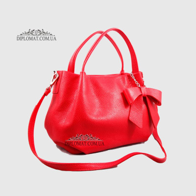 Сумка Женская Кожаная EMANUELA FERRETTI 481241  RED floater Красный/Розовый