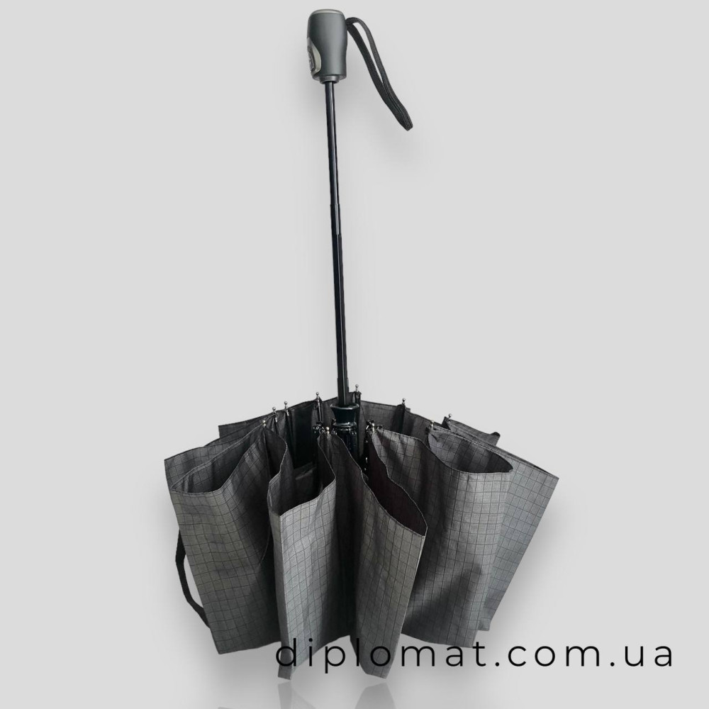 Зонт Lucky Elephants 34037 Автомат Купола Понж Ручка прямая, пластик Материал спиц	Хромированная Polyester D.GREY Серый