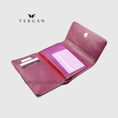 Портмоне женское TERGAN 5788 Кожаное MOR NAPPA  Фиолетовый-Бордовый