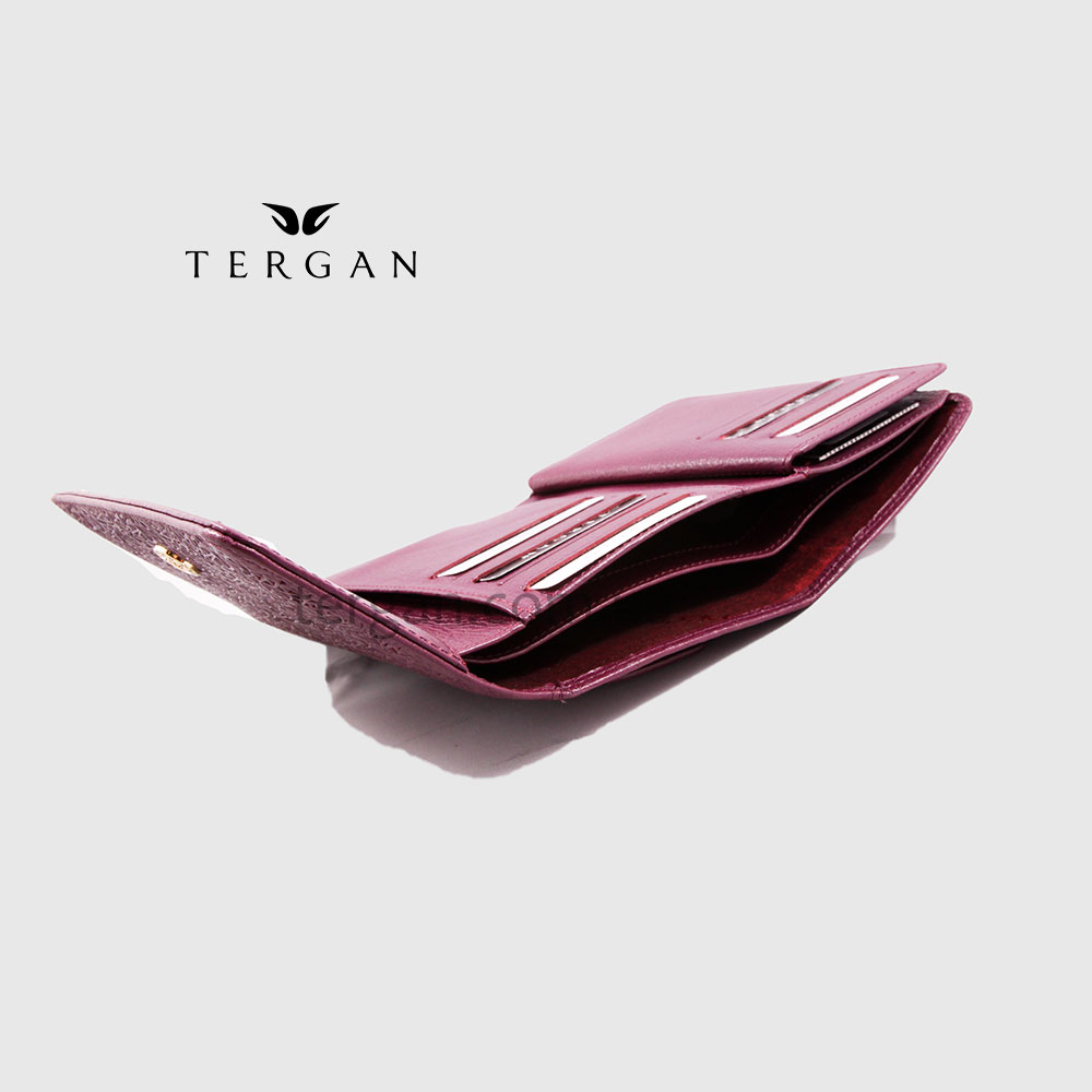 Портмоне женское TERGAN 5788 Кожаное MOR NAPPA  Фиолетовый-Бордовый