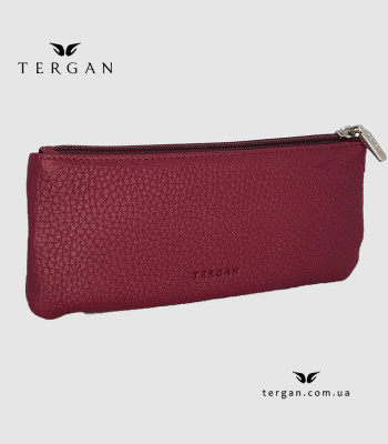 Ключница TERGAN 0157 Кожаная на молнии с двумя отделениями для ключей среднегоо размера BORDO FLOATER Бордовый