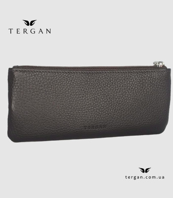 Ключница TERGAN 0157 Кожаная на молнии с двумя отделениями для ключей среднегоо размера KAHVE FLOATER Коричневый