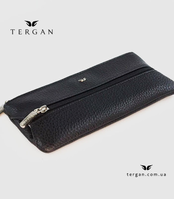 Ключница TERGAN 0157 Кожаная на молнии с двумя отделениями для ключей среднегоо размера SIYAH FLOATER Черный