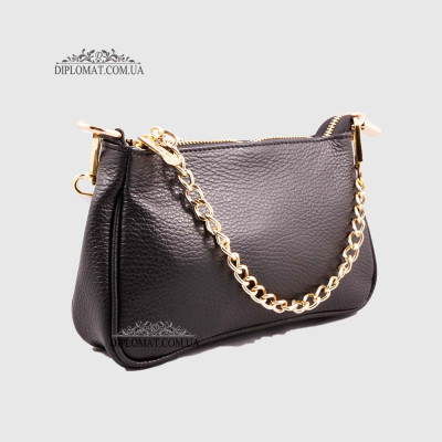 Сумочка-Клатч Женская  EMANUELA FERRETTI 85497D_1 Кожаная  BLACK floater Черный