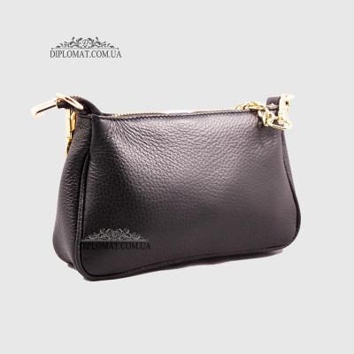 Сумочка-Клатч Женская  EMANUELA FERRETTI 85497D_1 Кожаная  BLACK floater Черный