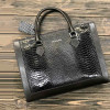Сумка-портфель TERGAN 21380 Кожаная Для документов А4 и ноутбука SIYAH PYTHON/SIYAH RUSTIC