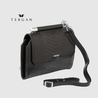 Сумка Женская Кожаная TERGAN 5806  SIYAH PITON / SIYAH ANALIN Черный