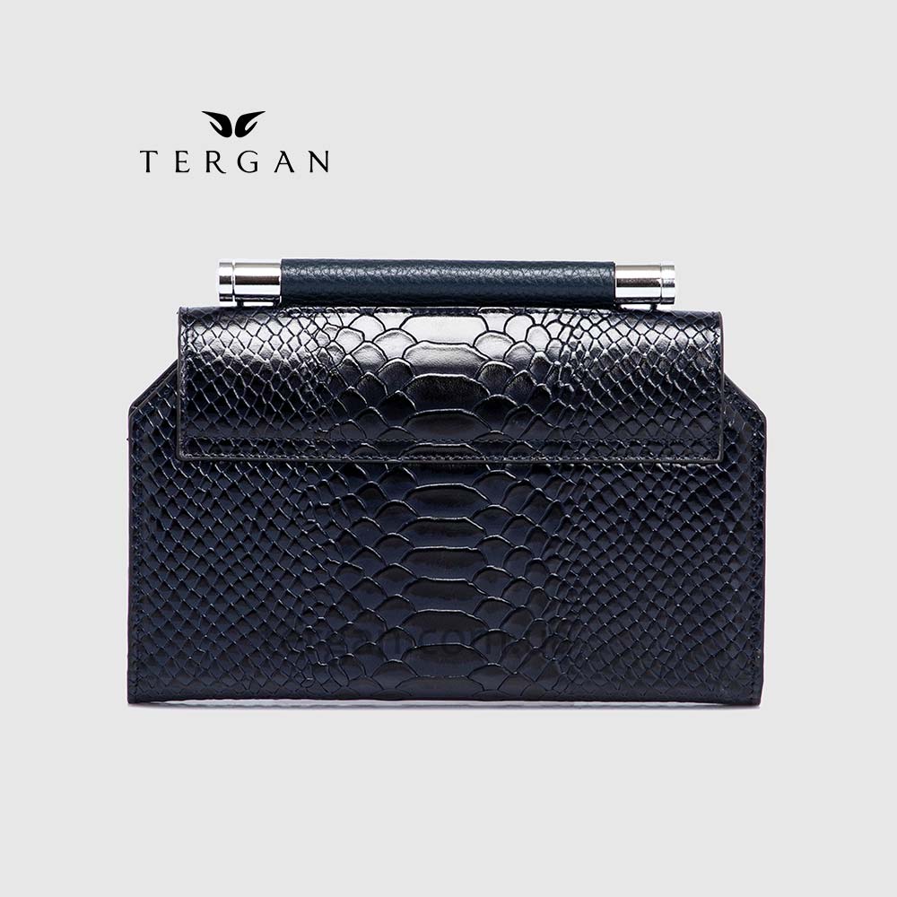Сумка Женская Кожаная TERGAN 5806  LACİVERT-PYTHON / LACİVERT-ANALIN Синий