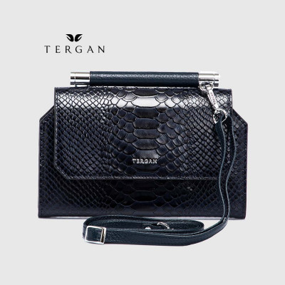 Сумка Женская Кожаная TERGAN 5806  LACİVERT-PYTHON / LACİVERT-ANALIN Синий