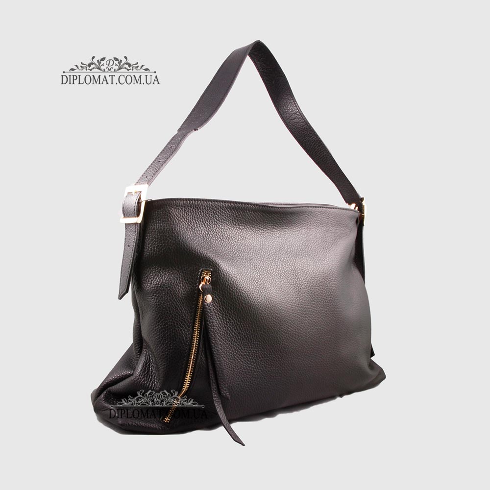 Сумка Женская Кожаная EMANUELA FERRETTI 85593  BLACK floater Черный