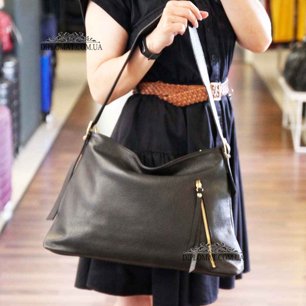 Сумка Женская Кожаная EMANUELA FERRETTI 85593  BLACK floater Черный